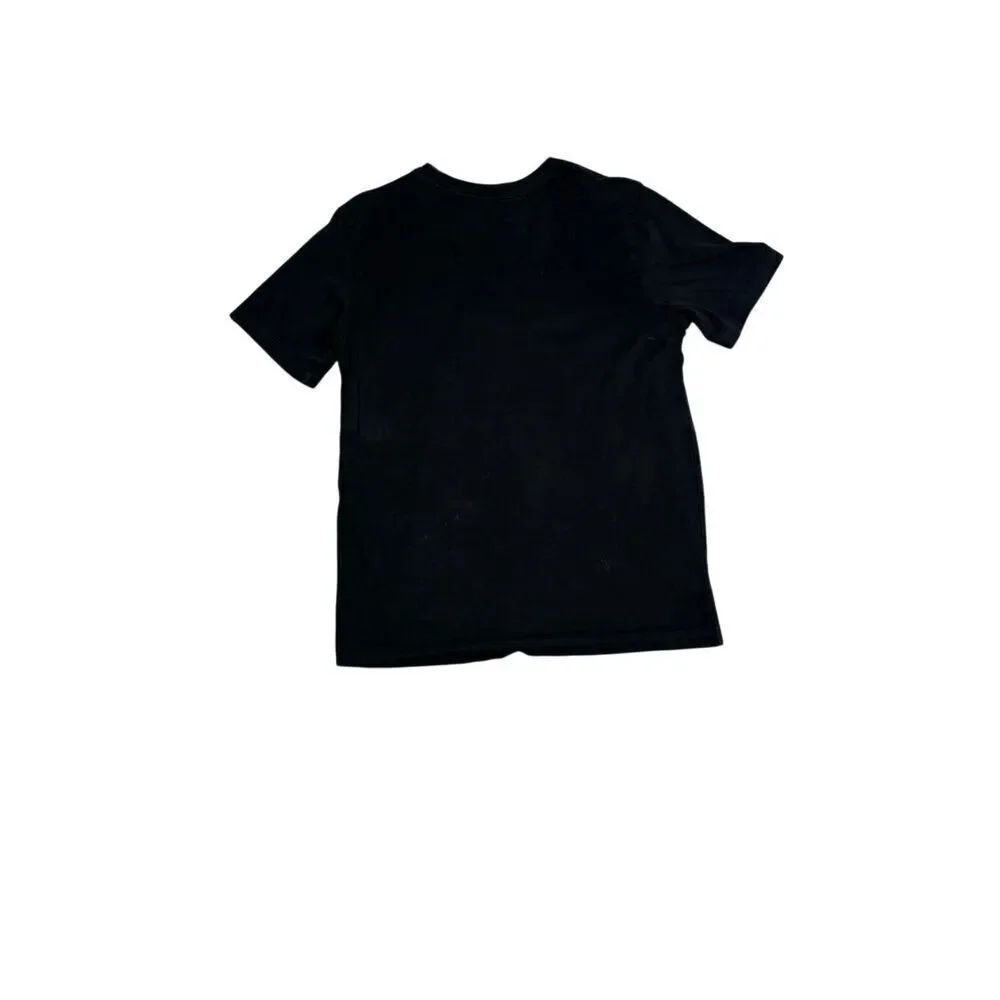 Nike Script Logo Tee Men M Black Short Sleeve Cotton - Picture 4 of 4